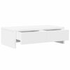 vidaXL Soporte de monitor cajones madera ingeniería blanco 50x27x15 cm