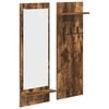 vidaXL Perchero de pared con estante Roble ahumado 70 x 10 x 90 cm
