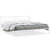vidaXL Estructura cama sin colch&oacute;n con cabecero metal blanco 193x203cm