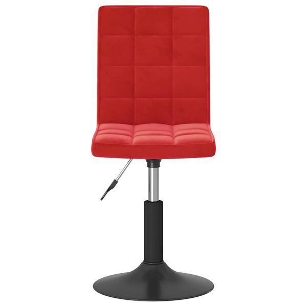 vidaXL Sillas de comedor giratorias 2 uds terciopelo rojo vino tinto
