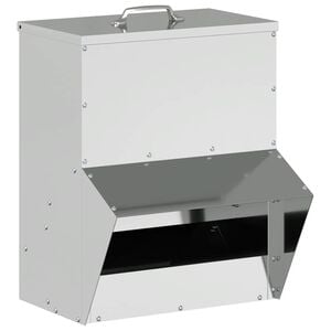 vidaXL Comedero para pollos Plateado 20 x 25 x 35 cm Acero Galvanizado