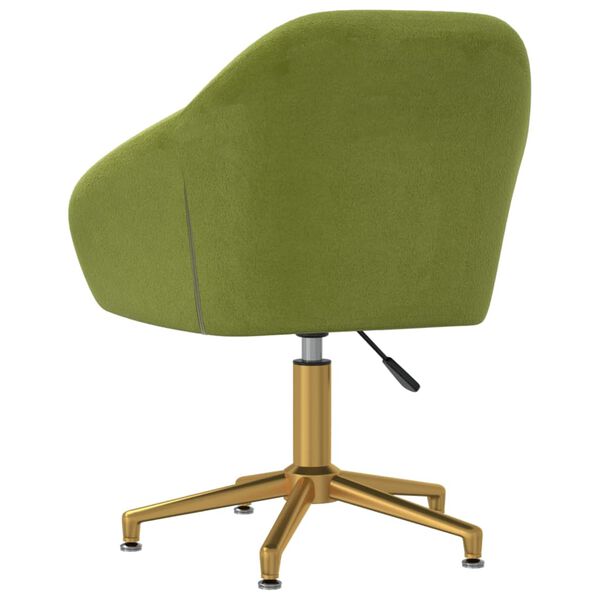vidaXL Silla de oficina giratoria de terciopelo verde claro