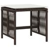 vidaXL Set comedor para jard&iacute;n 9 pzas y cojines rat&aacute;n sint&eacute;tico marr&oacute;n