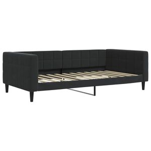 vidaXL Sof&aacute; cama sin colch&oacute;n terciopelo negro 100x200 cm