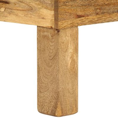 vidaXL Mesa de centro de madera de mango maciza 110x55x35 cm