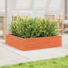 vidaXL Jardinera de madera maciza pino marr&oacute;n cera 90x90x23 cm