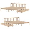 vidaXL Estructura de cama sin colch&oacute;n madera maciza de pino 180x200 cm