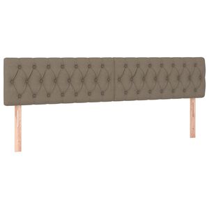 vidaXL Cabeceros tela gris taupe 200x7x78/88 cm
