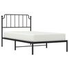 vidaXL Estructura cama sin colch&oacute;n con cabecero metal negro 100x190 cm