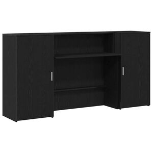 vidaXL Mostrador de recepci&oacute;n roble negro 200x50x103,5 cm