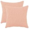 vidaXL Funda de almohada 2 pcs HEERLEN Rosa 50 x 50 cm Boucl&eacute;
