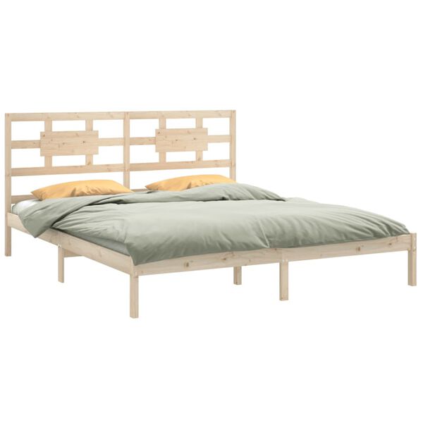 vidaXL Estructura de cama de madera maciza 200x200 cm