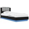 vidaXL Estructura de cama con cabecero Roble Negro