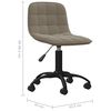 vidaXL Sillas de comedor giratorias 2 uds de terciopelo gris claro