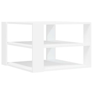vidaXL Mesa de centro madera de ingenier&iacute;a blanco 58x58x40 cm