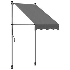 vidaXL Toldo retr&aacute;ctil de tela y acero gris antracita 100x150 cm