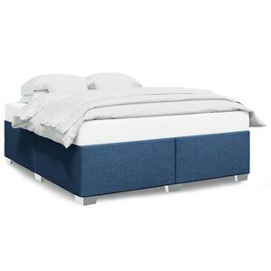 vidaXL Cama sin colch&oacute;n tela azul 180x200 cm