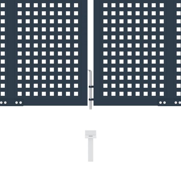 vidaXL Puerta de valla de acero antracita 404x100 cm