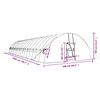 vidaXL Invernadero con estructura de acero verde 108 m&sup2; 18x6x2,85 m