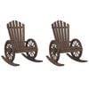 vidaXL Sillas mecedoras Adirondack 2 uds madera maciza de abeto