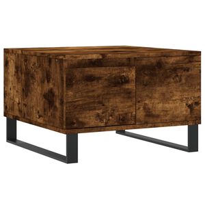 vidaXL Mesa de centro madera contrachapada roble ahumado 55x55x36,5 cm