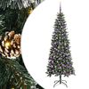 vidaXL &Aacute;rbol de Navidad artificial Verde 210 cm PVC, Pl&aacute;stico y Acero