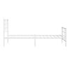 vidaXL Estructura cama sin colch&oacute;n con estribo metal blanco 90x200 cm