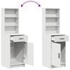 vidaXL Mesa de tocador con cajón 2 pcs Blanco 78.5 x 41 x 135 cm