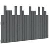 vidaXL Cabecero de cama de pared madera maciza pino gris 127,5x3x80 cm