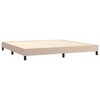 vidaXL Cama box spring con colch&oacute;n cuero sint&eacute;tico capuchino 200x200cm