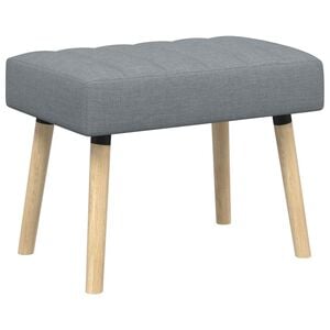 vidaXL Banco con tapizado en canal Gris Claro 60 x 40 x 45 cm Tela