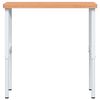 vidaXL Banco de trabajo rectangular madera maciza 100x60x(73-99,5) cm