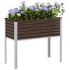 vidaXL Jardinera de acero marrón 100x45x90 cm
