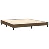vidaXL Estructura de cama con somier de tela marr&oacute;n oscuro 160x200 cm