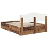 vidaXL Estructura de cama con cabecera Madera vieja 140 x 190 cm