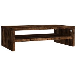 vidaXL Soporte monitor madera contrachapada roble ahumado 42x24x13 cm