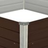 vidaXL Mesa de cultivo de acero galvanizado marr&oacute;n 129x129x45 cm