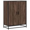 vidaXL Zapatero de madera y metal marr&oacute;n roble 75x38x97,5 cm