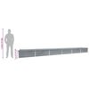 vidaXL Arriate de acero galvanizado gris 600x80x45 cm