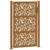 vidaXL Puerta de jard&iacute;n 100x150 cm de acero corten con dise&ntilde;o de hojas