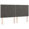 vidaXL Cama box spring colch&oacute;n y LED terciopelo gris oscuro 160x200 cm
