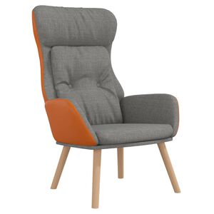vidaXL Sill&oacute;n de relax de tela y PVC gris claro