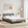 vidaXL Estructura de cama Dover tela gris taupe 140x200 cm