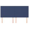 vidaXL Cabecero de cama azul 160x5x118/128 cm Tela