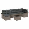 vidaXL Conjunto de sof&aacute; de jard&iacute;n 8 uds. Polirat&aacute;n