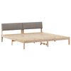 vidaXL Estructura de cama con cabecera Marr&oacute;n y taupe 200 x 200 cm