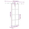vidaXL Puerta corredera set herrajes vidrio templado aluminio 76x205cm