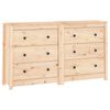 vidaXL Aparador de madera maciza de pino 140x35x80 cm