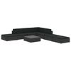 vidaXL Set de sof&aacute;s de jard&iacute;n 8 piezas y cojines rat&aacute;n sint&eacute;tico negro