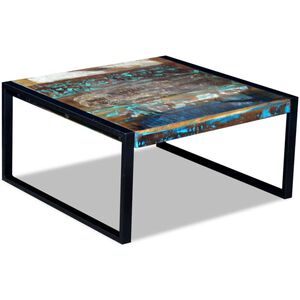 vidaXL Mesa de centro de madera maciza reciclada 80x80x40 cm